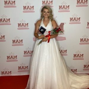 White Couture Pageant Gown